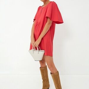 Tuckernuck Pomander Place Red Finley Flutter Sleeve Dress Sz XL